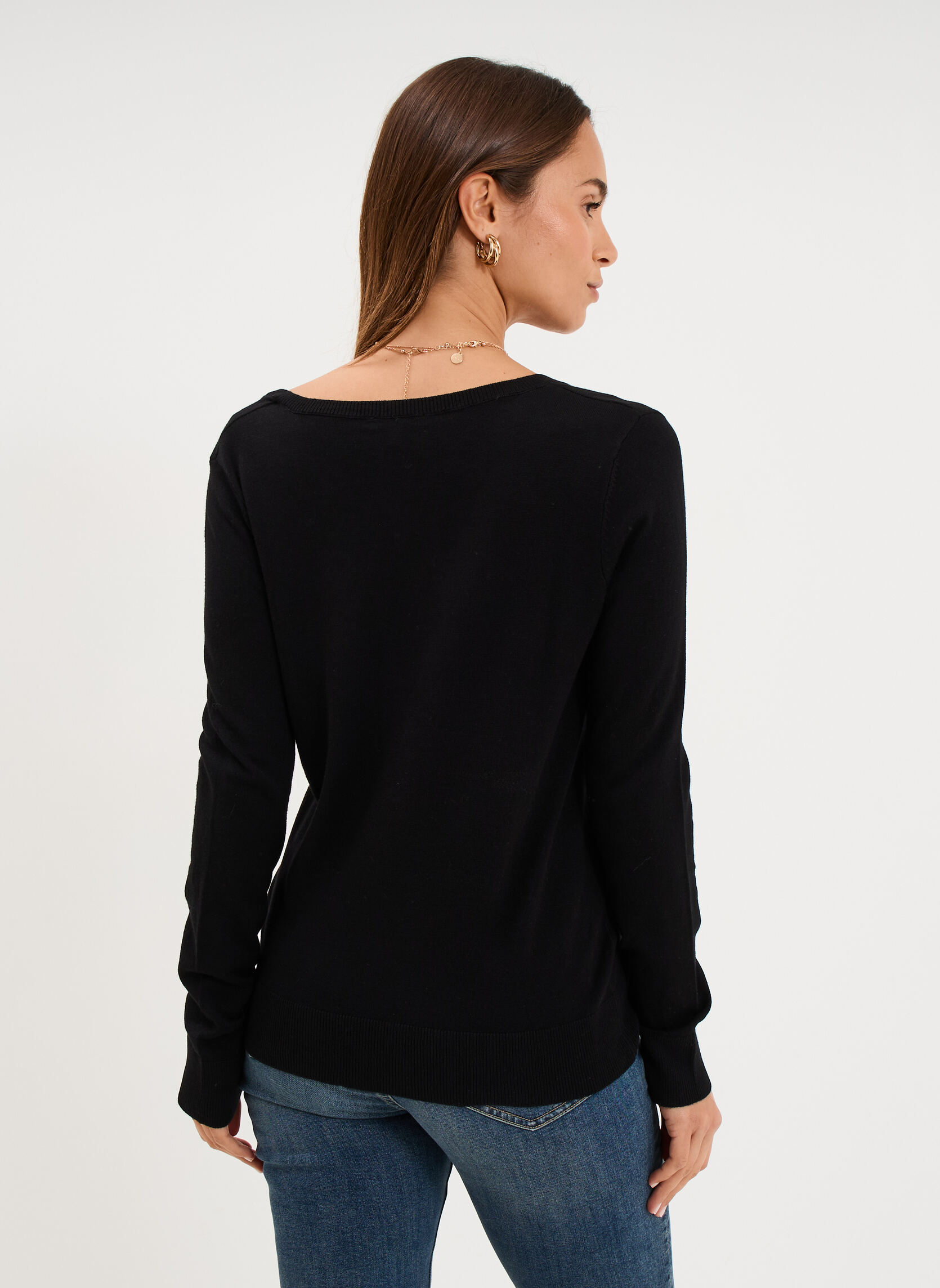 Pulls LHA3_MICHELLE25 femme noir La Halle Pulls LHA3_MICHELLE25 femme noir Noir