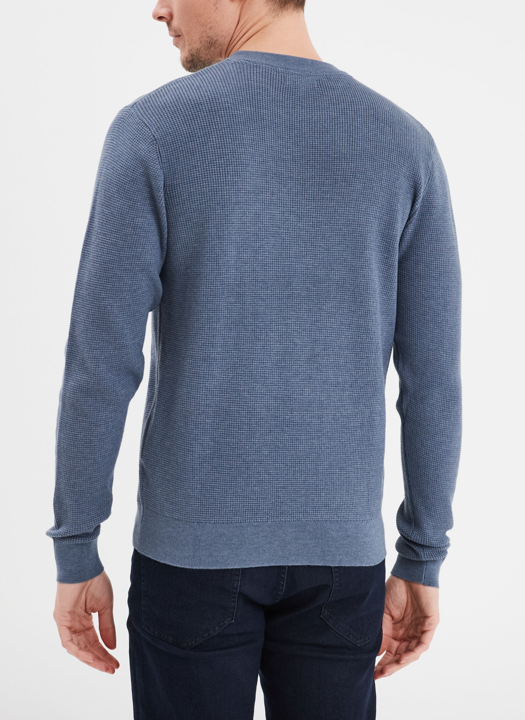 Pulls LH1RELIEF homme bleu La Halle Pulls LH1RELIEF homme bleu Bleu foncé