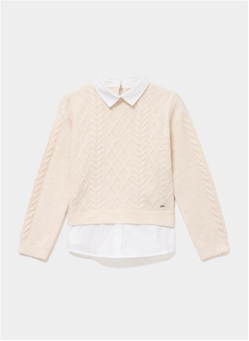 CREEKS Pulls CRE4_PROFITEROLLEV2 fille beige