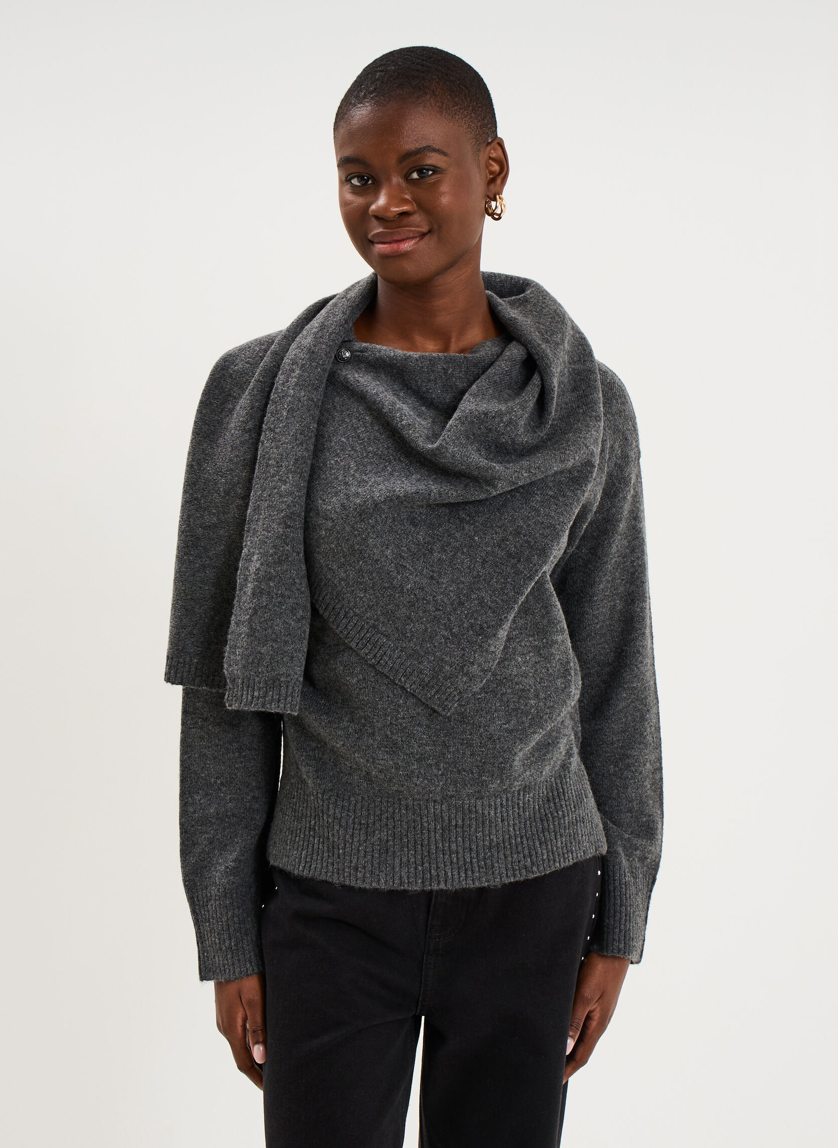 Pulls MIS3_MSTONE femme gris LIBERTO Pulls MIS3_MSTONE femme gris Gris foncé