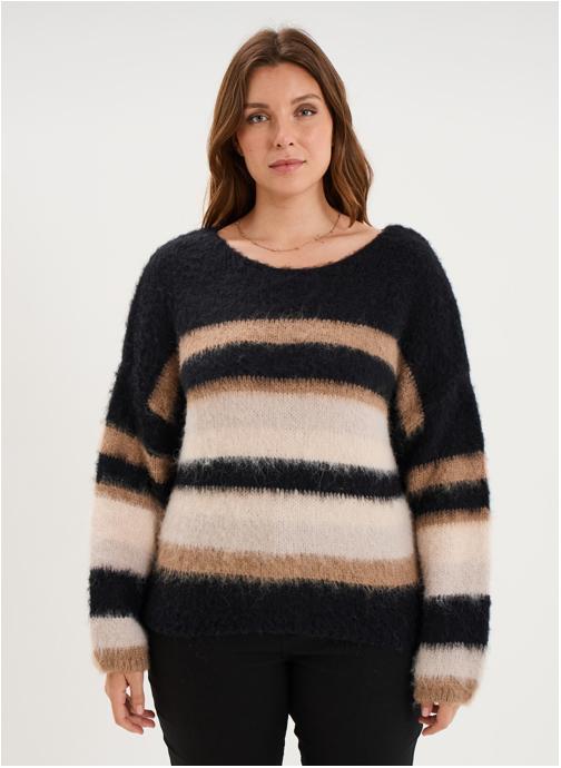 LIBERTO Pulls MIS3_MFLUFFYRAYE_GT femme beige