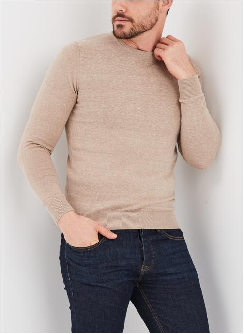 La Halle Pulls LH1RBASIC4 homme beige