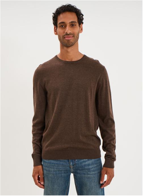 La Halle Pulls LH1RBASIC4 homme marron