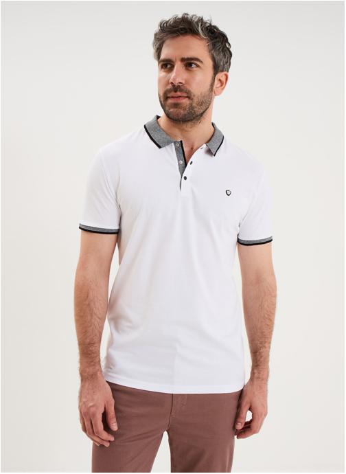 La Halle Polos LHC1PLAYLIST homme blanc