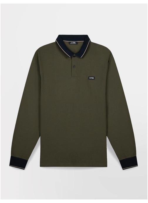 TBS Polos Polo manches courtes NYLASPOL LICHEN homme vert