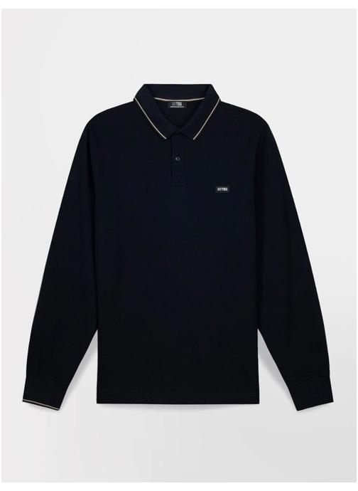 TBS Polos Polo manches courtes NYLASPOL LICHEN homme bleu