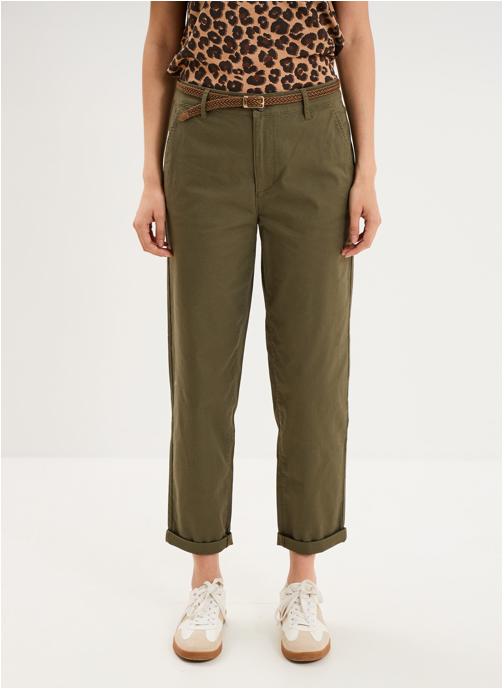 La Halle Pantalons droit LHA3_NEWCHINOPANT femme vert