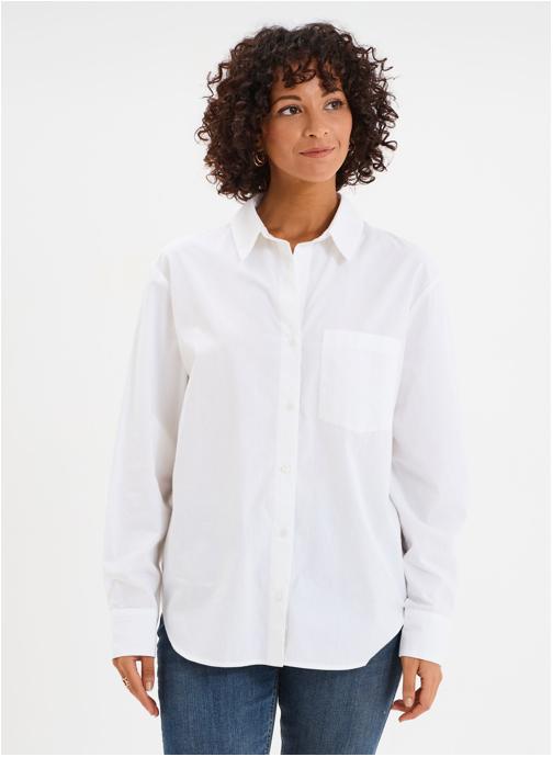 La Halle Chemises LHA3_CHEMBOYCOT femme blanc