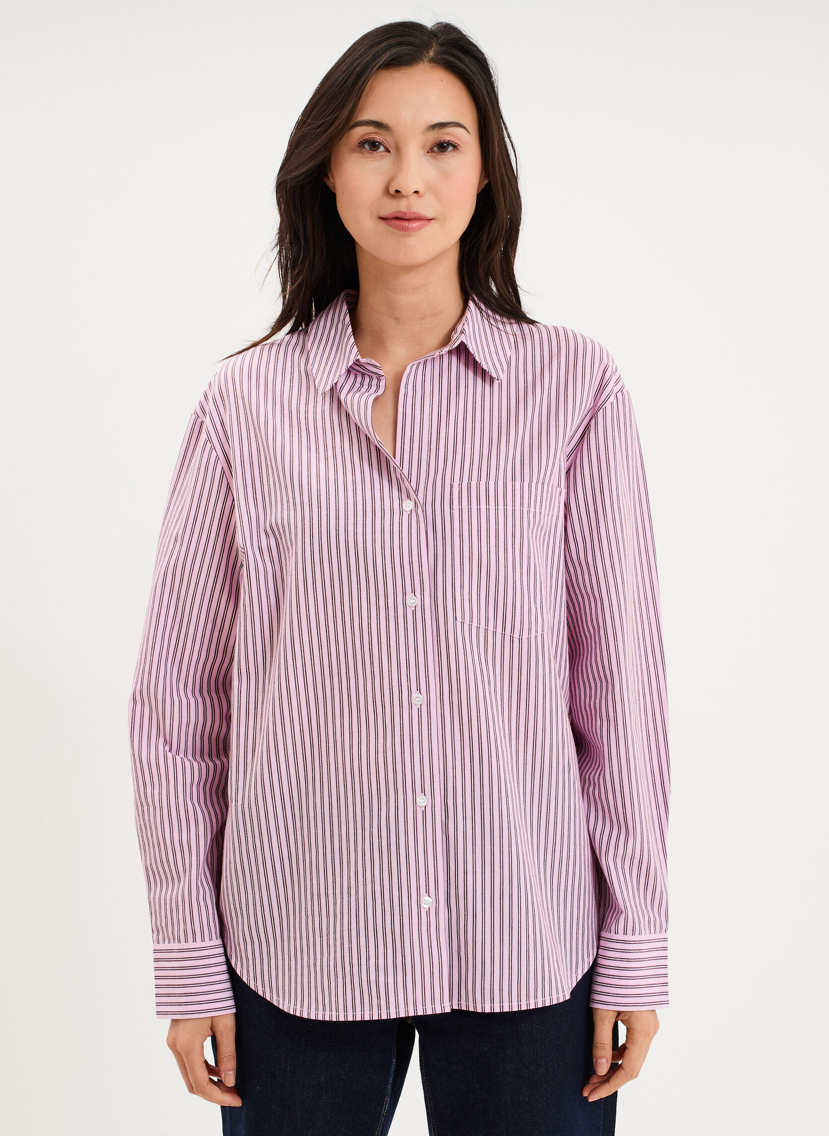 Chemises LHA3_CHEMBOYCOT femme rose La Halle Chemises LHA3_CHEMBOYCOT femme rose Rose