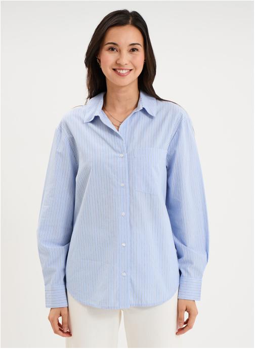 La Halle Chemises LHA3_CHEMBOYCOT femme bleu