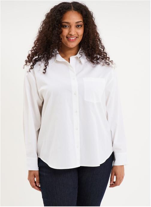 La Halle Chemises LHA3_CHEMBOYCOT_GT femme blanc