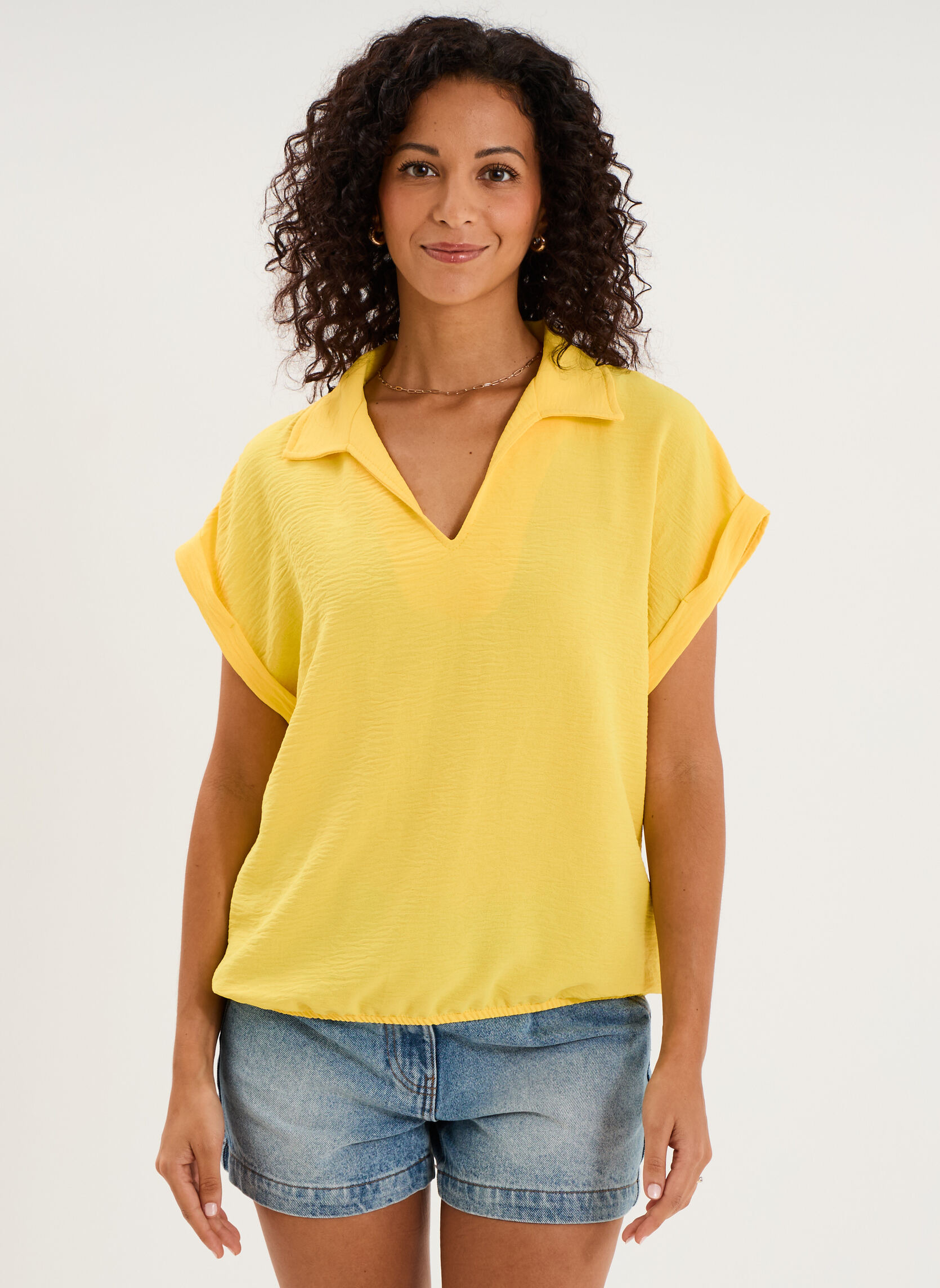 Chemises FF_LHA3_CBOULE femme jaune La Halle Chemises FF_LHA3_CBOULE femme jaune Jaune