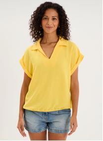 Chemises FF_LHA3_CBOULE femme jaune La Halle Chemises FF_LHA3_CBOULE femme jaune Jaune