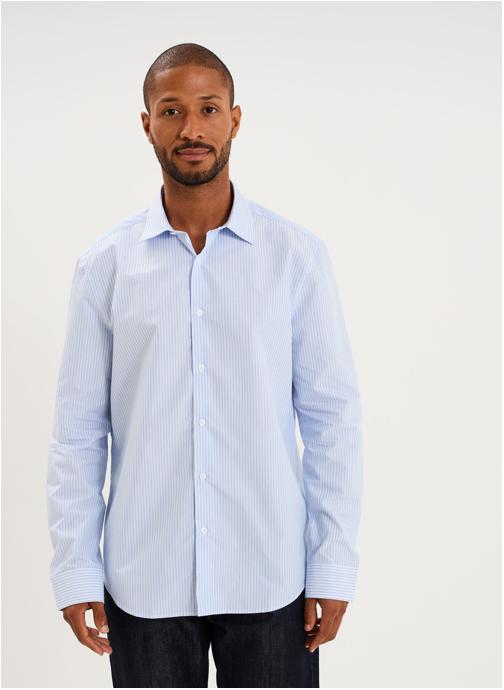 La Halle Chemises LH1CHRISTENSTRIPES homme bleu