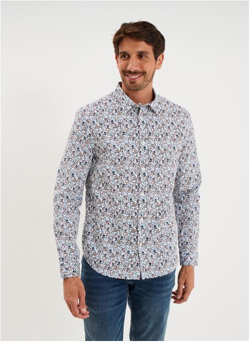 La Halle Chemises LHC1 POPPY homme blanc