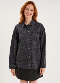 Blousons MIS3_GOVERSHIRT_AOP femme gris LIBERTO Blousons MIS3_GOVERSHIRT_AOP femme gris Gris