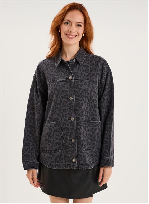 LIBERTO Blousons MIS3_GOVERSHIRT_AOP femme gris