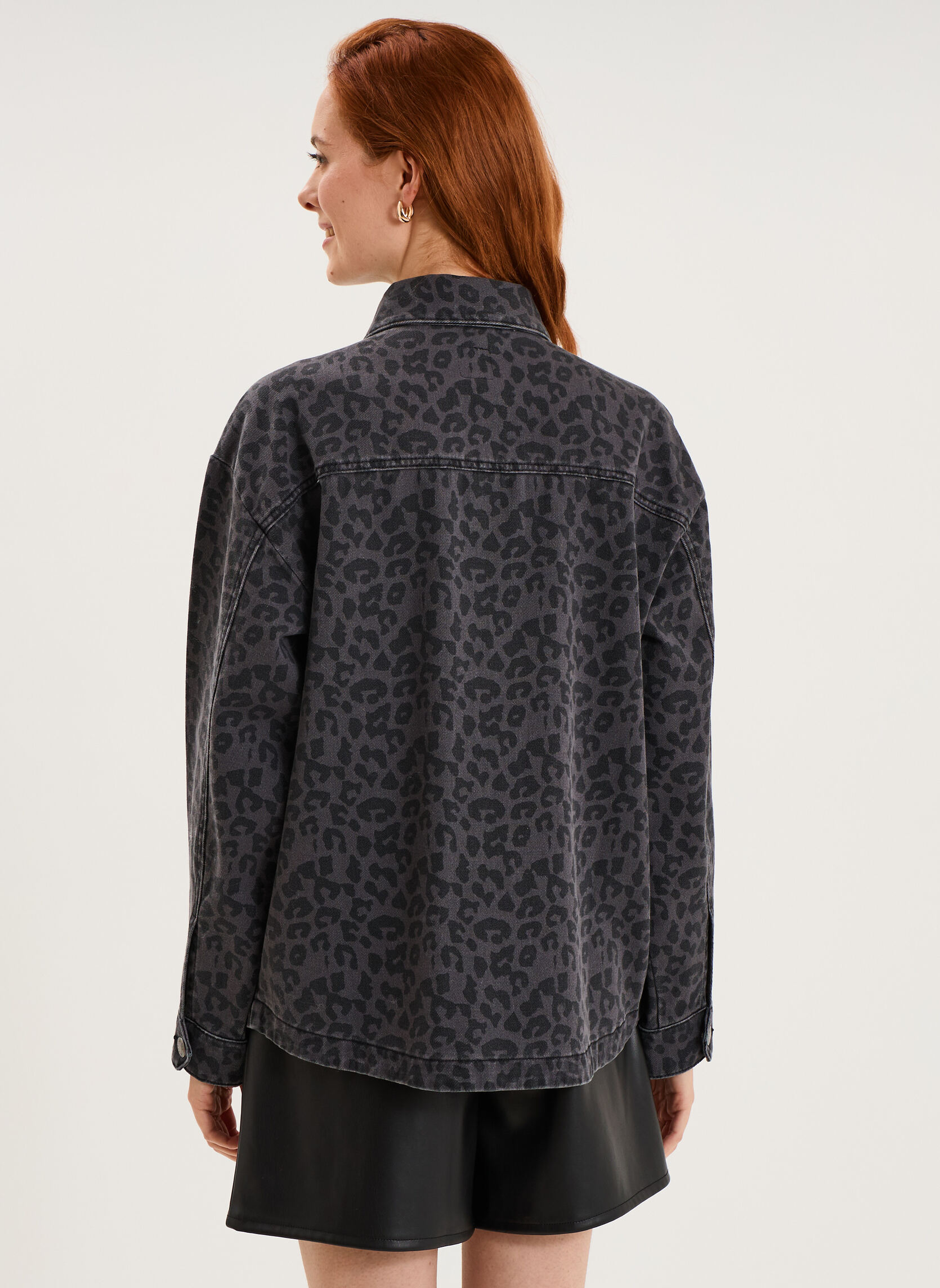 Blousons MIS3_GOVERSHIRT_AOP femme gris LIBERTO Blousons MIS3_GOVERSHIRT_AOP femme gris Gris