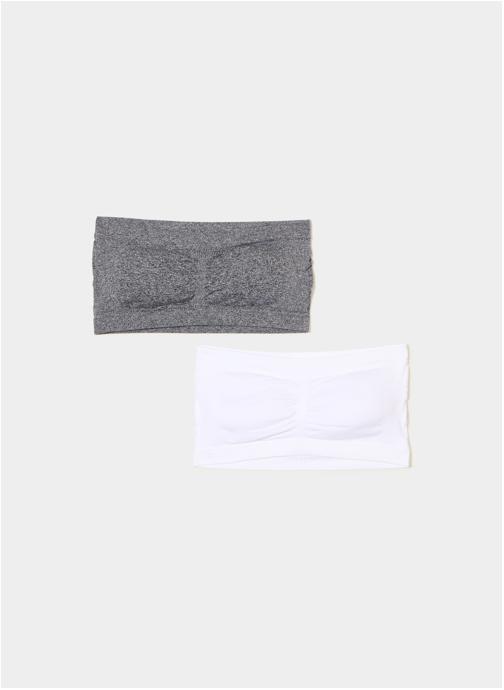 La Halle Brassières LOTDE2BRASSIERESPA1 femme gris