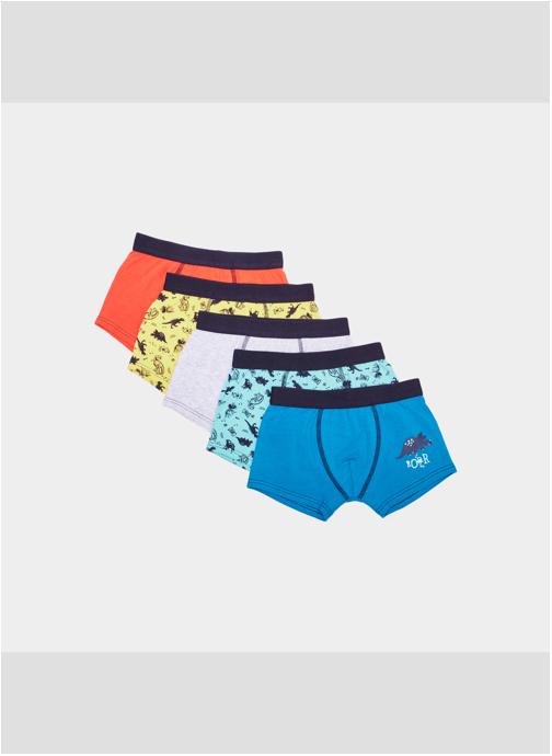 La Halle Caleçons et boxers X5PETITDINOBOXERS garçon bleu