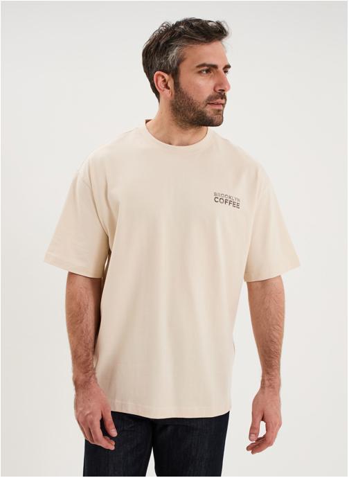 CREEKS Tee-shirts CRE1TAPENADE_BEIGE homme blanc