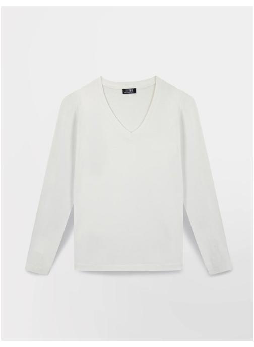 TBS Tee-shirts Polo Manches longues AMARALON ARCTIQUE femme blanc