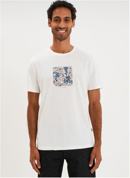 CREEKS Tee-shirts CRE1TEESACHA_SNOW homme blanc
