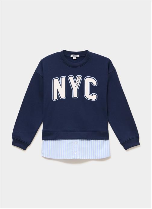 CREEKS Sweats à capuche CRE4_SWANN_NYC fille bleu
