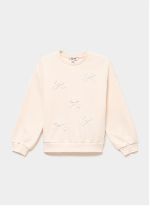 CREEKS Sweats à capuche CRE4_SOLANO_NOEUD3D fille beige