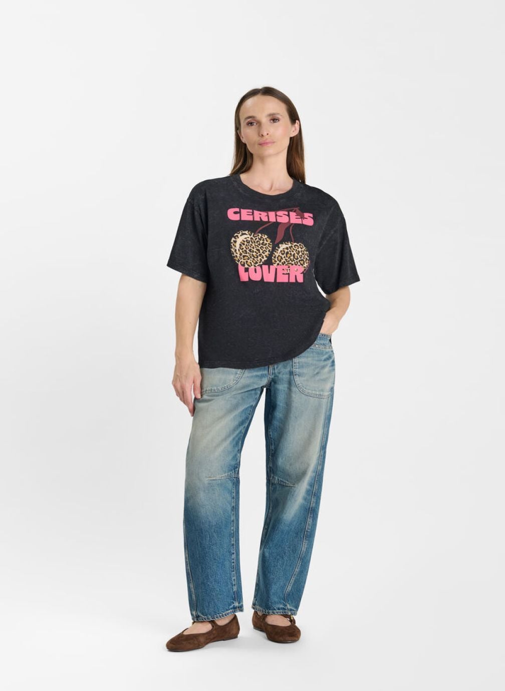 Tee-shirts Tee-Shirt SPIKY Black femme noir Le temps des cerises Tee-shirts Tee-Shirt SPIKY Black femme noir Noir