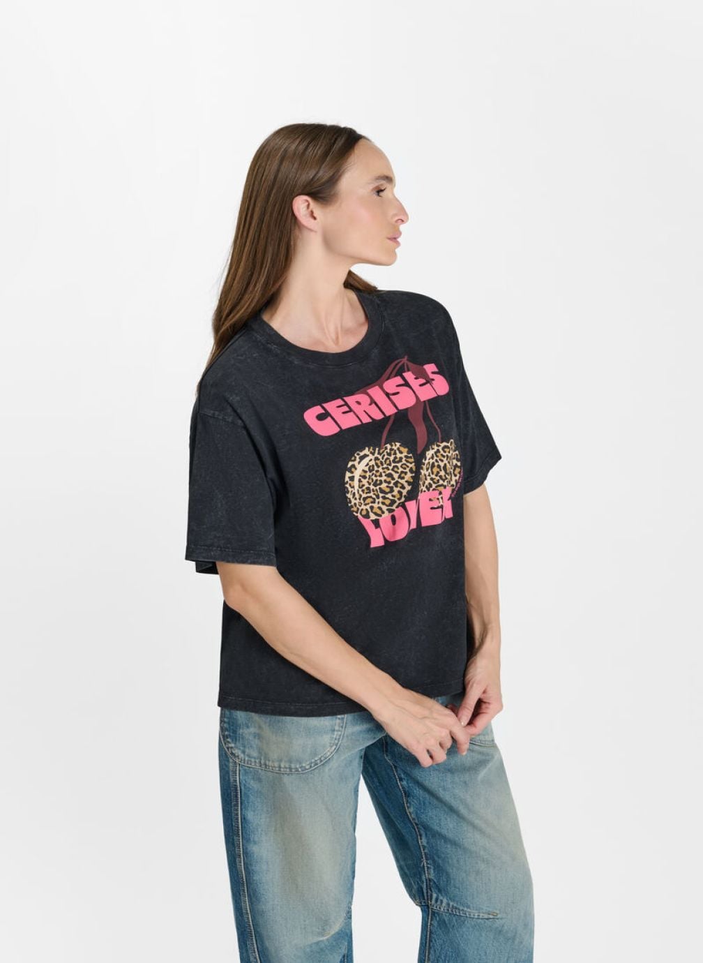 Tee-shirts Tee-Shirt SPIKY Black femme noir Le temps des cerises Tee-shirts Tee-Shirt SPIKY Black femme noir Noir