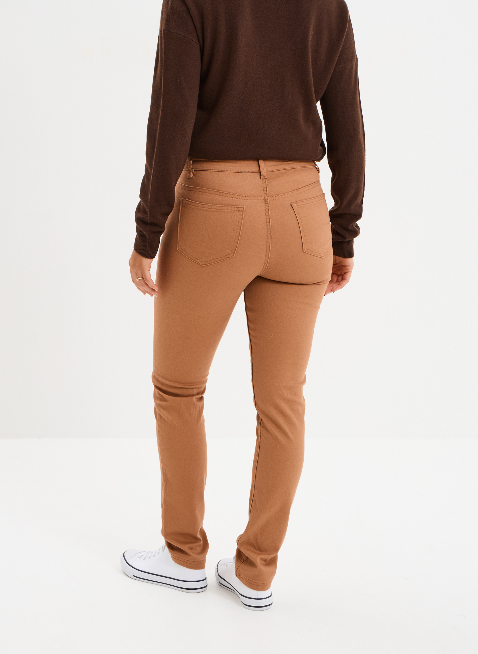 Pantalons droit GUINIX2 femme marron La Halle Pantalons droit GUINIX2 femme marron Marron clair