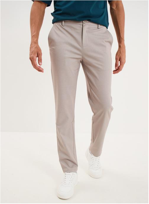 La Halle Pantalons droits LHC1_PETITPRINT_CITY homme beige