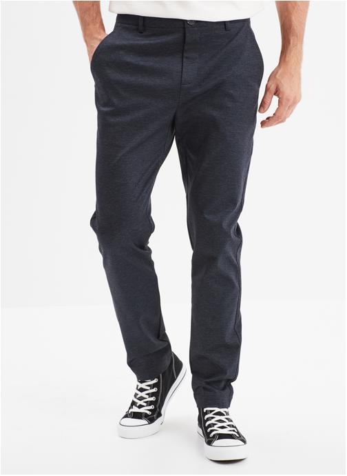 La Halle Pantalons droits LHC1_PETITPRINT_CITY homme bleu