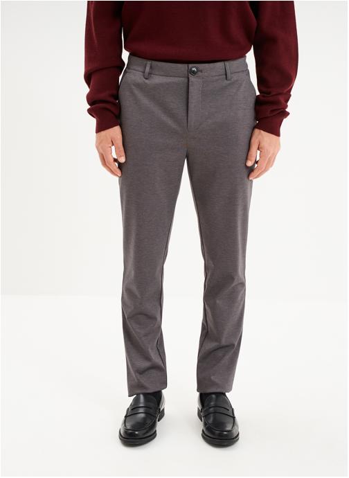 La Halle Pantalons droits LHC1_PETITPRINT_CITY homme gris