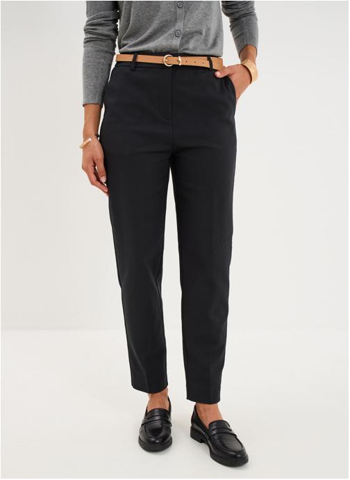 La Halle Pantalons droit LHA3_PCHINOCHIC26 femme noir