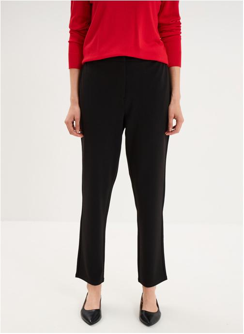 La Halle Pantalons droit LHA3_CIGARE femme noir