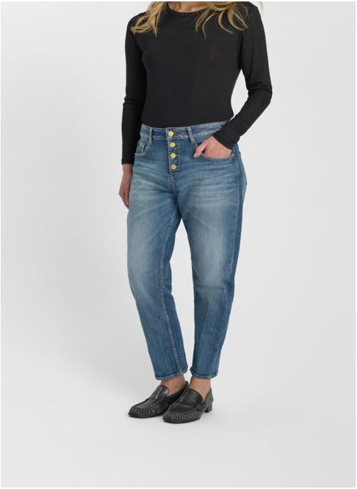 Le temps des cerises Jeans droit Jeans loose Blue femme bleu