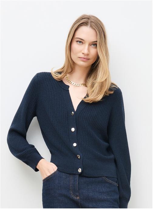 Caroll Gilets 262K-MBENEDICTE femme bleu