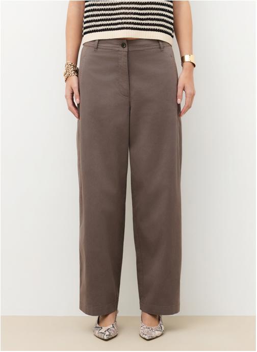 Caroll Pantalons droit 262P-PARAGON femme marron