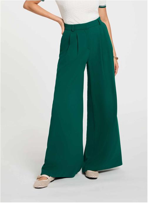 Morgan Pantalons droit 262-POMO.F femme vert