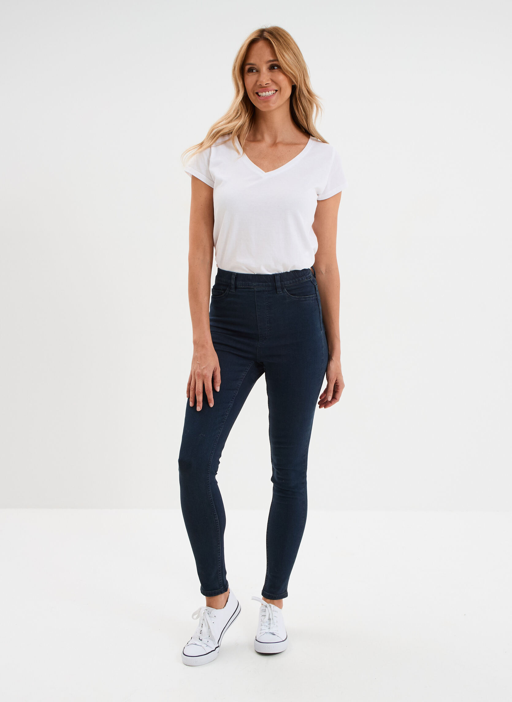 Jeans droit LHA3_DJEGFIRST femme bleu La Halle Jeans droit LHA3_DJEGFIRST femme bleu Bleu foncé