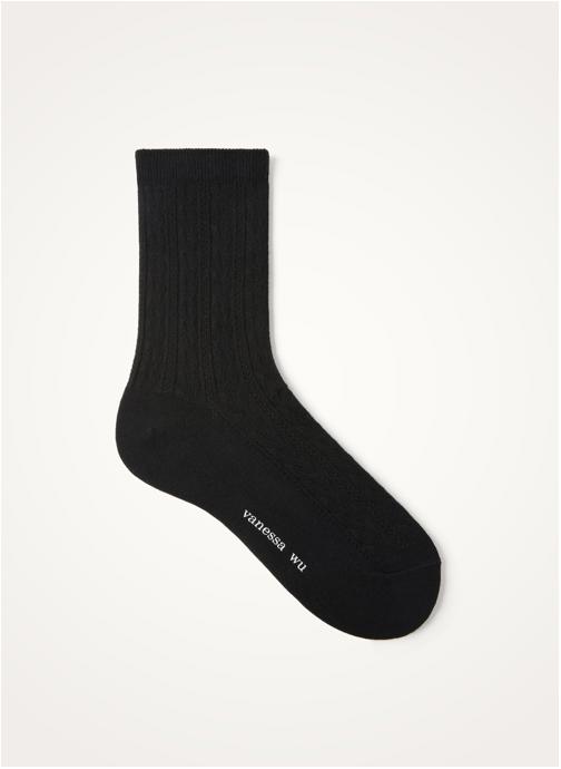 Vanessa Wu Chaussettes TOKYO Low femme noir