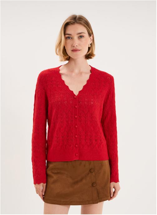 Naf Naf Gilets NAF3_KRYSTAL femme rouge
