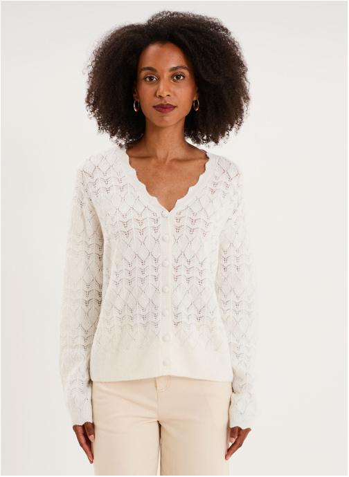 Naf Naf Gilets NAF3_KRYSTAL femme blanc