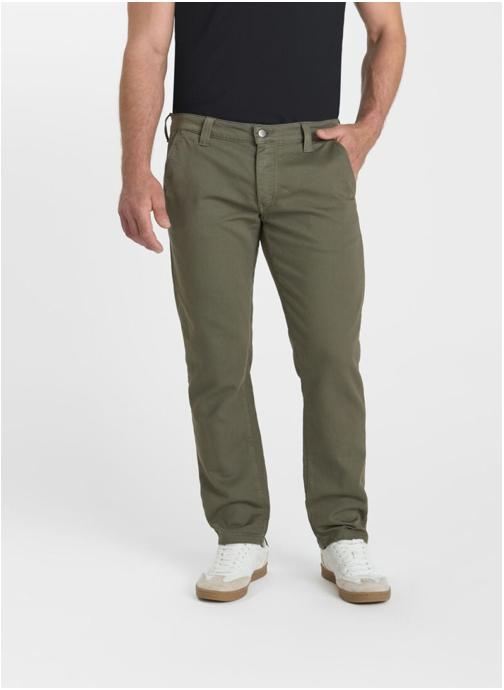 Le temps des cerises Pantalons droits Pantalon chino KYLE Khaki homme vert