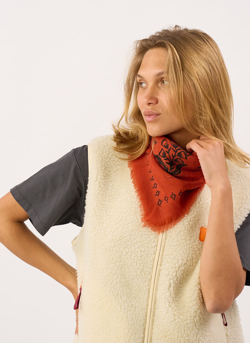 Foulards Laine Sacha femme rouge BILLYBELT Foulards Laine Sacha femme rouge Rouge clair