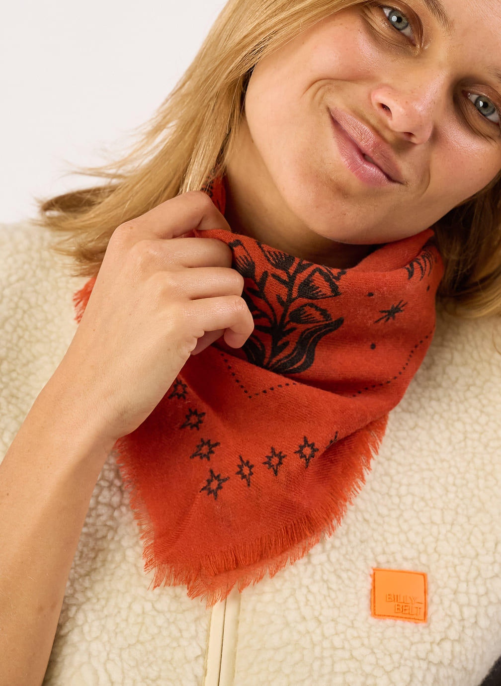 Foulards Laine Sacha femme rouge BILLYBELT Foulards Laine Sacha femme rouge Rouge clair