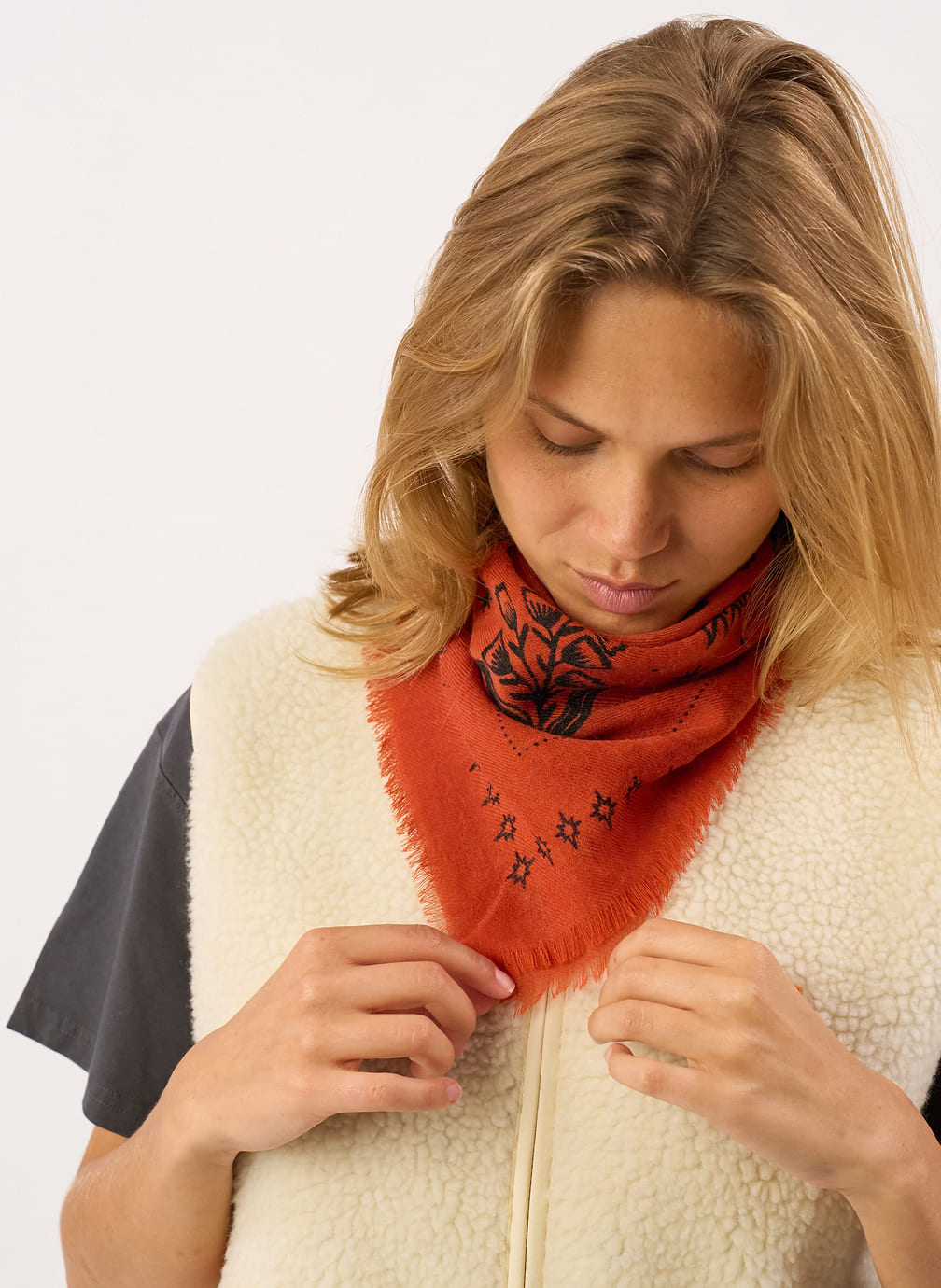 Foulards Laine Sacha femme rouge BILLYBELT Foulards Laine Sacha femme rouge Rouge clair