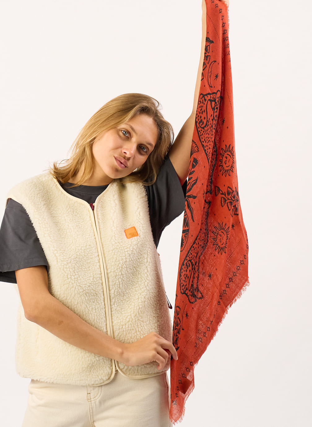 Foulards Laine Sacha femme rouge BILLYBELT Foulards Laine Sacha femme rouge Rouge clair